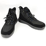 Черевики кросівки хутро 45р 29см, Кросівки осінь-зима, Теплі зручні якісні зимові черевики LS-57, фото 8