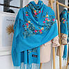 Кашеміровий шарф "Магія природи" бірюза 134003, фото 2