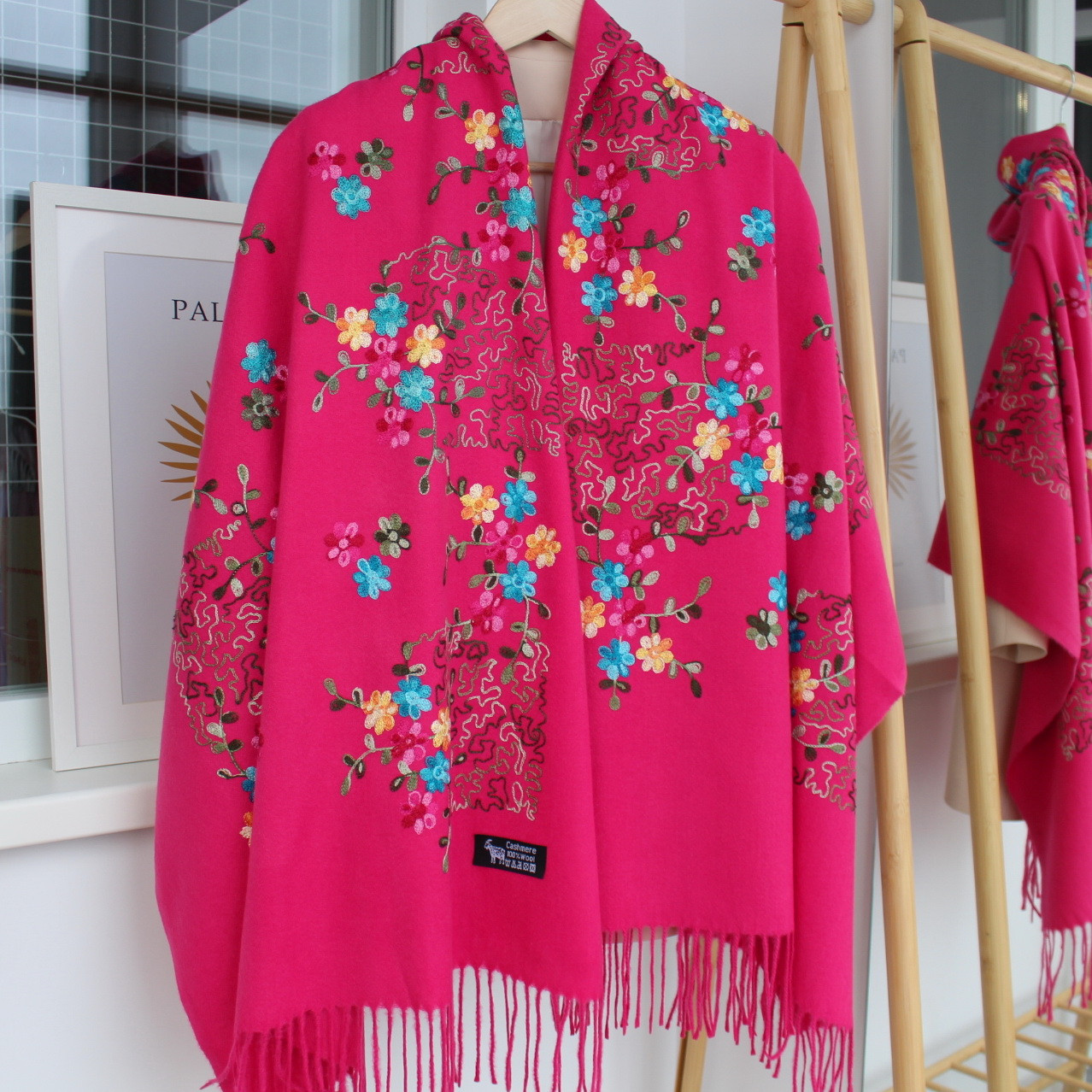 Кашеміровий шарф "Магія природи" рожевий 134007, фото 1