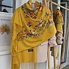 Кашеміровий шарф "Магія природи" гірчичний 134010, фото 2