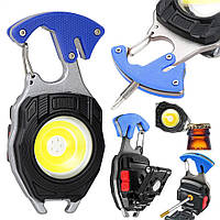 Кишеньковий міні-ліхтарик з магнітом і карабіном 7 в 1 (9555)