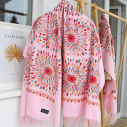 Кашеміровий шарф "Жар-птиця" зефірний 133003