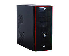 Корпус для ПК ATX FSP 7526 Midi Tower 2xUSB 2.0 чорно-червоний бу