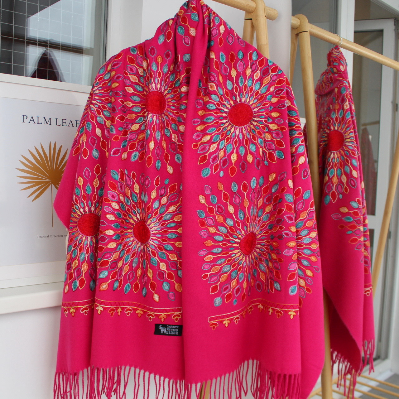 Кашеміровий шарф "Жар-птиця" прожевий 133011, фото 1