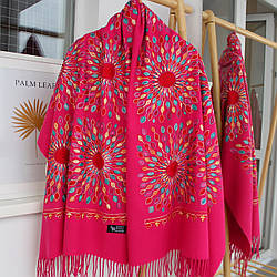 Кашеміровий шарф "Жар-птиця" прожевий 133011