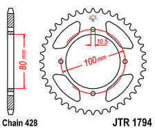 Задня зірка JT JTR1794.45