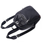 Шкіряний рюкзак чоловічий міський. Чоловічий рюкзак для ноутбука з натуральної шкіри Чорний, фото 10