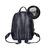 Шкіряний рюкзак чоловічий міський. Чоловічий рюкзак для ноутбука з натуральної шкіри Чорний, фото 4