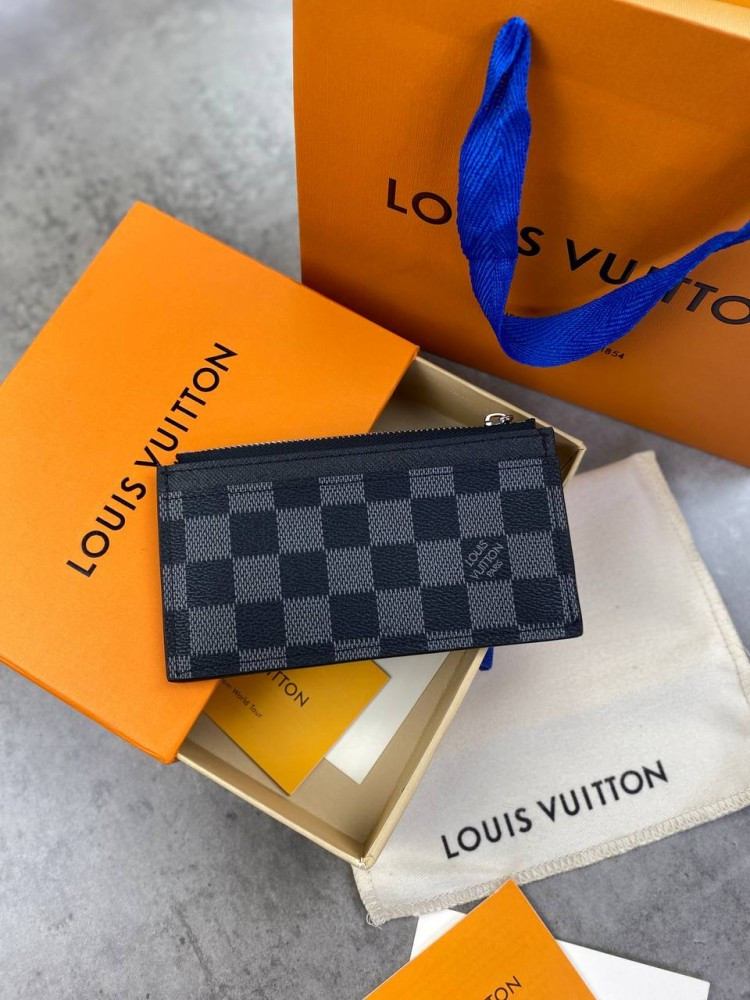 Візитниця сіра Louis Vuitton Damier Graphite grey k372