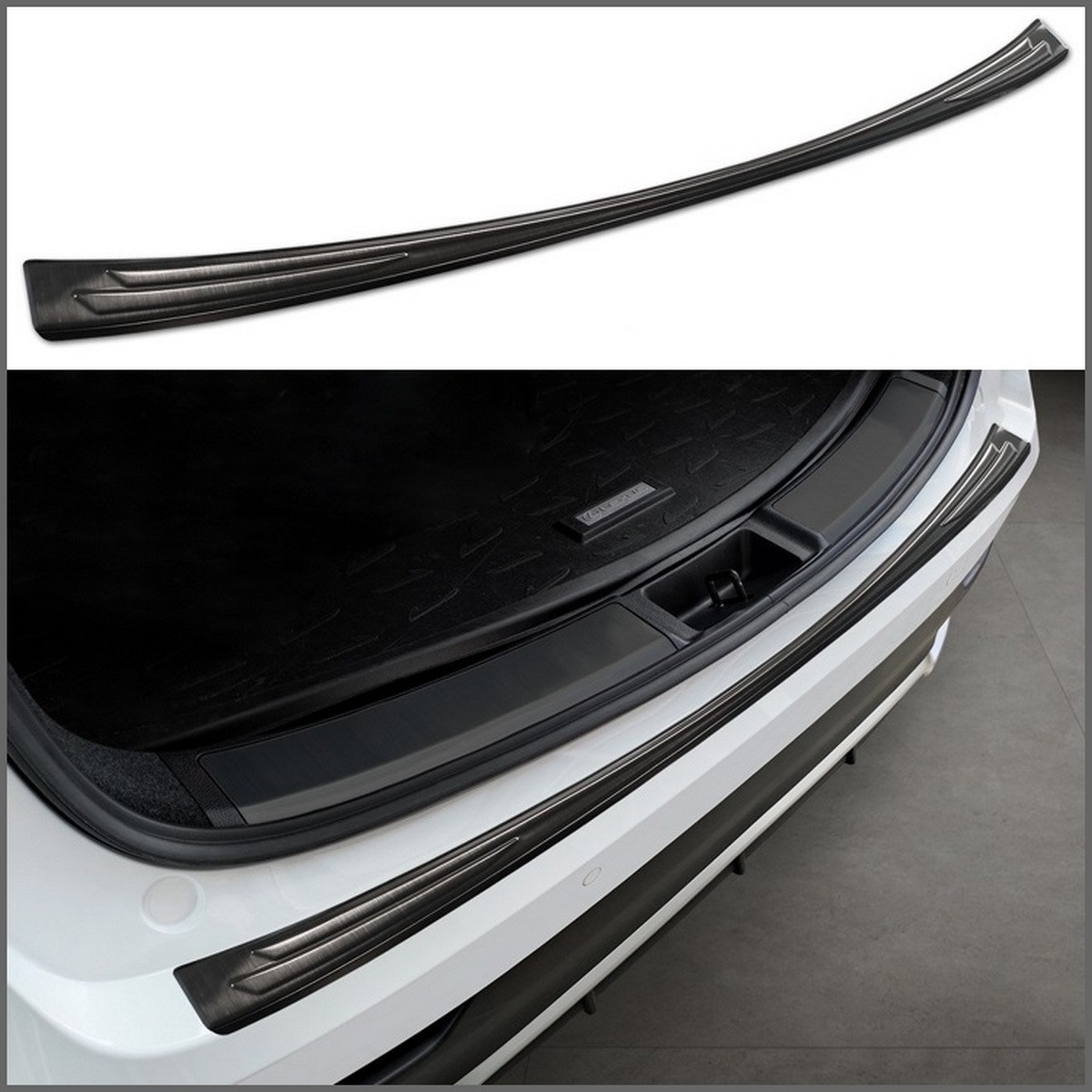 Захисна накладка на задній бампер для Lexus NX II AZ20 2021+ /чорна нерж.сталь/, фото 1