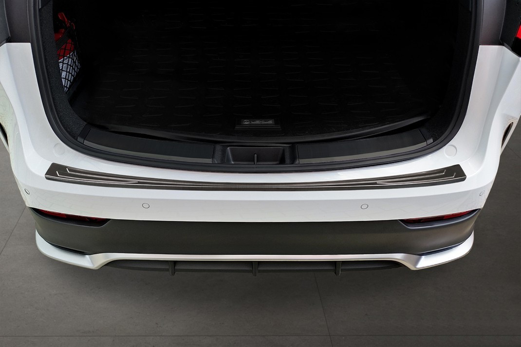 Захисна накладка на задній бампер для Lexus NX II (AZ20) 2021+ /чорна нерж.сталь/, фото 4