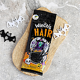 Жувальні цукерки Halloween Witch's Hair зі смаком чорної смородини 160 г, фото 3