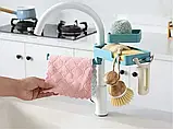 Полиця для ванної кімнати Shower Rack 3 в 1, Органайзер для миття на кухню, Полиця-органайзер SV227, фото 5