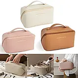 Містка косметичка, органайзер Make UP BAG Brown SV227, фото 4