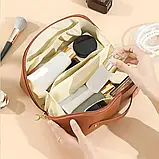 Містка косметичка, органайзер Make UP BAG Brown SV227, фото 5