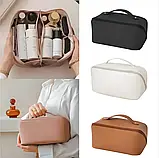 Містка косметичка, органайзер Make UP BAG Brown SV227, фото 7