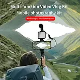 Штатив Трипод для Селфі та відео Video Making Kit AY-49, Тринога з Мікрофоном і спалахом, Набір для Блогера iC227, фото 6