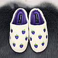 Капці жіночі кімнатні Белста білі з фіолетовим махрові 4210, фото 5