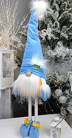 Патріотичний гном 75см. Різдвяний ельф скандинавський, санта-клаус новорічний, іграшка м'ягка