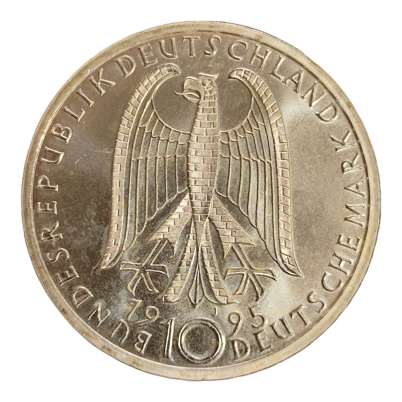 Німеччина 10 марок, 1995 50-та річниця - Мир та злагода