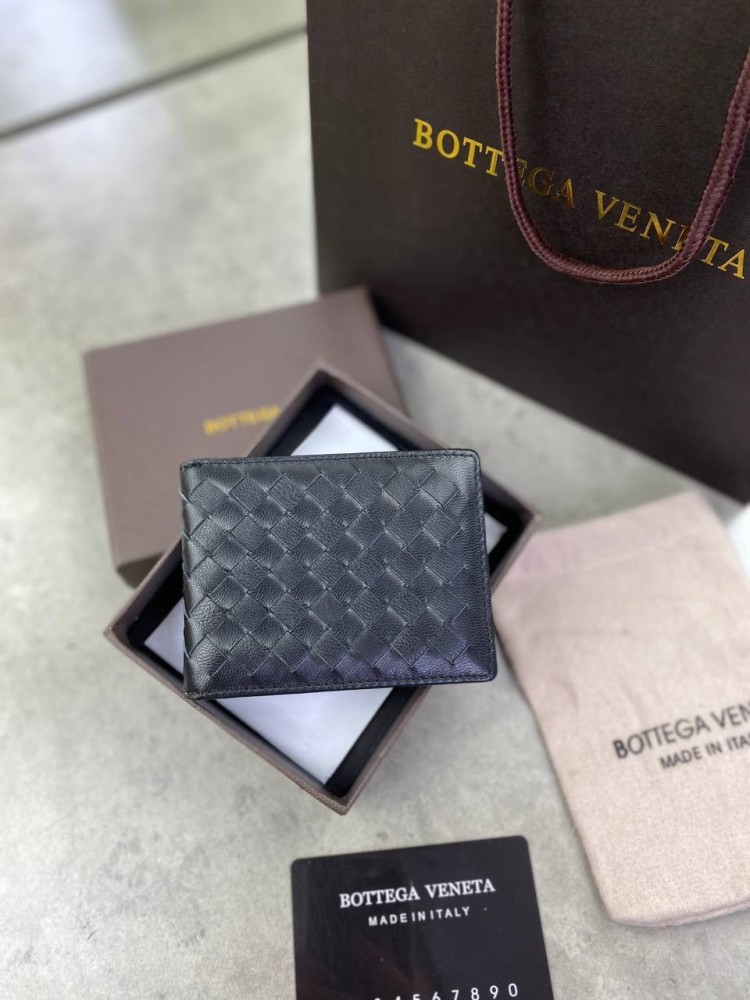 Кардхолдер Bottega Veneta чорний з відділення під права всередині k280