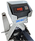 Ваги-рокла ЗЕВС ВПЕ-500-4 (H1200х800) з індикатором МВ6 (пластик) Колеса поліуретан 500кг, фото 2