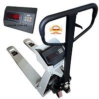 Ваги-рокла ЗЕВС ВПЕ-2000-4 (H1200х800) з індикатором МВ6 (пластик) Колеса поліуретан 2000кг