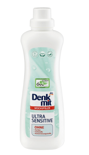 Гіпоалергенний кондиціонер для білизни Denkmit Ultra Sensitive 33 прання 1 л 4058172215858