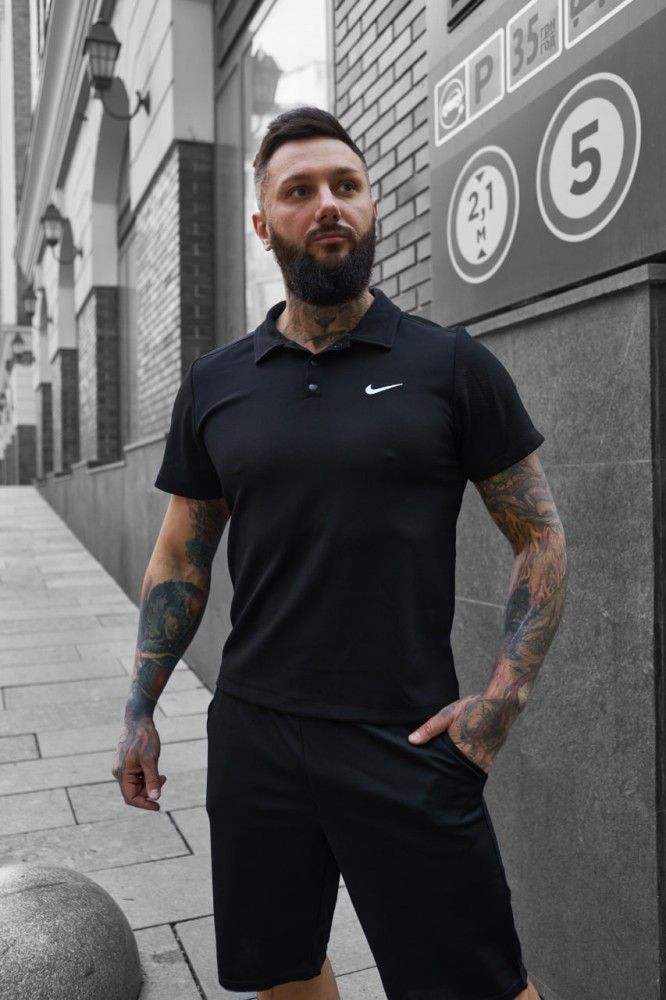 Футболка Polo Nike чорне, фото 1