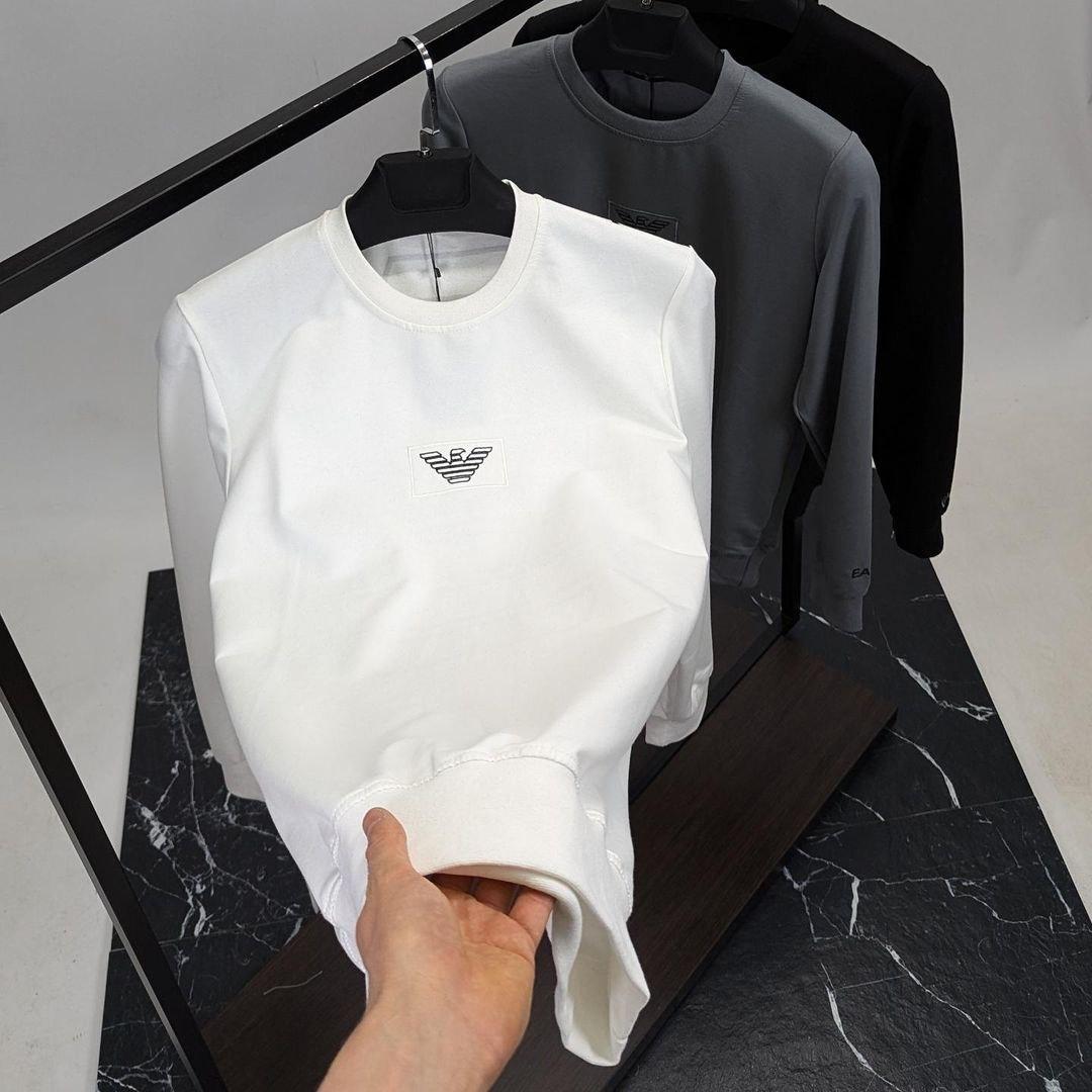 Чоловіча кофта світшот ARMANI CK8601 біла, фото 1