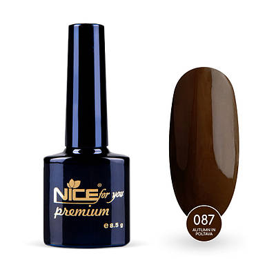 Гель-лак Nice for you Autumn in Poltava Premium №087 Каштановий 8.5 г