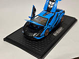 Машинка металева Lamborghini , "АвтоЕксперт"  Ламборгини  , блакитна,  світло звук  20* 8 * 4 см, 1:24, фото 2