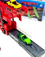 Набір машинок K180A15 трейлер-гараж, ігрове поле розміром 79-59см., машинки 8шт., 3 види, в коробці, 40,5-15-7,5 см., фото 4