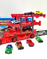 Набір машинок K180A15 трейлер-гараж, ігрове поле розміром 79-59см., машинки 8шт., 3 види, в коробці, 40,5-15-7,5 см., фото 3