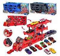 Набір машинок K180A15 трейлер-гараж, ігрове поле розміром 79-59см., машинки 8шт., 3 види, в коробці, 40,5-15-7,5 см., фото 6