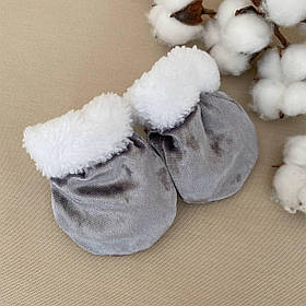 Дитячі рукавички "Оксамит" оксамит, махра зріст 86 см (12 – 18 місяців) Betis Сірий