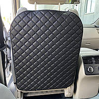 Захисна накидка на сидіння авто від брудних ніг дітей, округлена з перфорованої Екошкіри Чорна