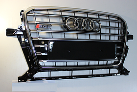 Решітка радіатора Ауді Q5 стиль SQ5, чорна + хром