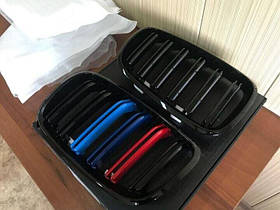 Решітка радіатора BMW X5 Е70, X6 E71 м стиль, триколор