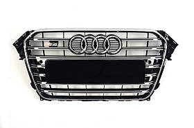 Решітка радіатора Ауді A4 B8 стиль S4, хром рамка + вставки (12-15 г.в.)