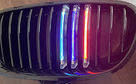 Решітка радіатора, ніздрі для BMW F10 з Led підсвічуванням