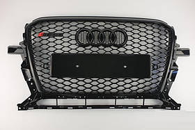 Решітка радіатора Ауді Q5 RSQ5, чорна глянсова (12-16 р.в.)