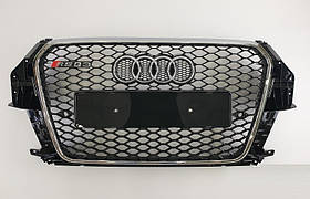 Решітка радіатора Audi Q3 RSQ3 чорна + хром рамка (11-15 р.в.)