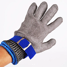 Рукавичка з металевої сітки (розмір XL). Кольчужна рукавичка з неіржавкої сталі