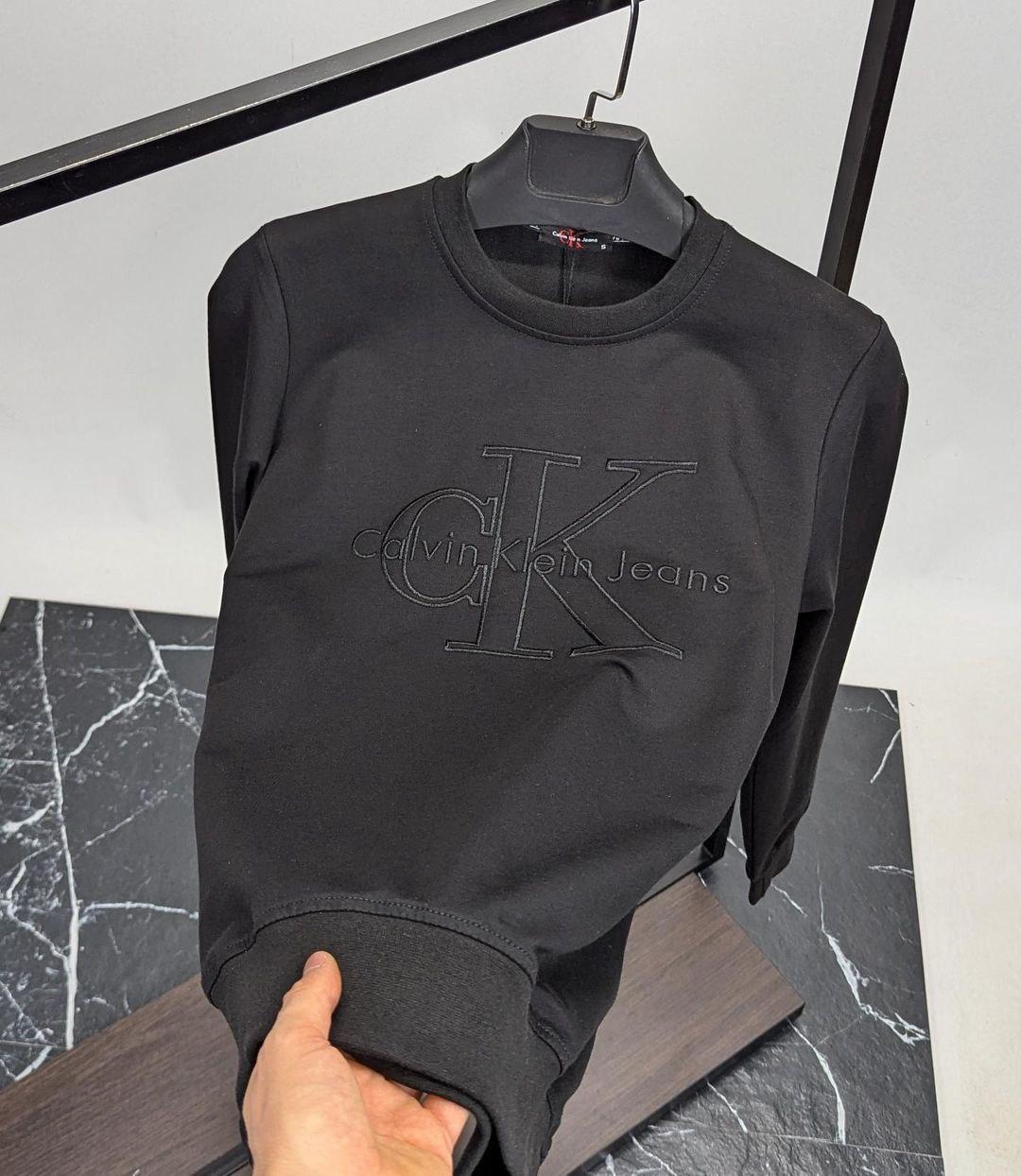 Чоловіча кофта світшот Calvin Klein CK8597 чорна, фото 1