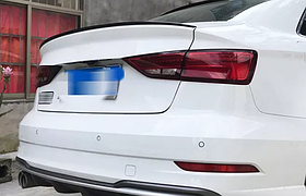 Спойлер на Audi A3 8Y стиль S3 чорний глянсовий ABS-пластик (2021-...)