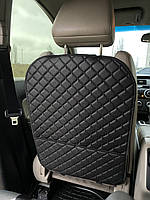 Накидки на сидіння авто від забруднених ніг дітей округлена з кишенею з перфорованої екошкіри Чорна