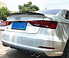 Спойлер на Audi A3 8V стиль М4 чорний глянсовий ABS-пластик, фото 5