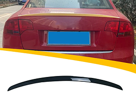 Спойлер на Audi A4 B7 стиль S4 седан чорний глянсовий (не для Sline)