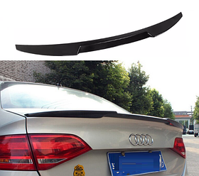 Спойлер на Audi A4 B8 стиль M4 чорний глянсовий ABS-пластик (2008-2012)